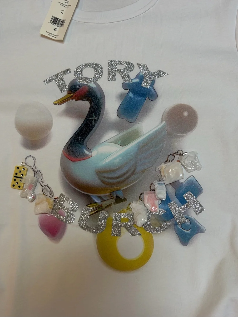 NWT Tory Burch logo-print T-shirt “Lucky Duck